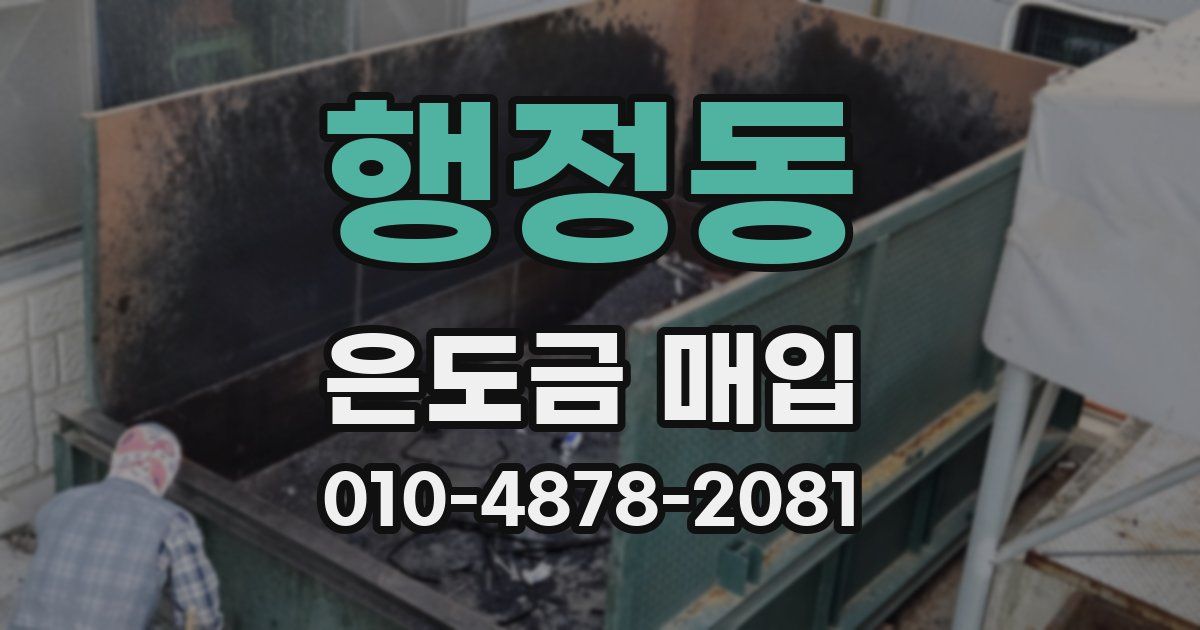 행정동 은도금 매입