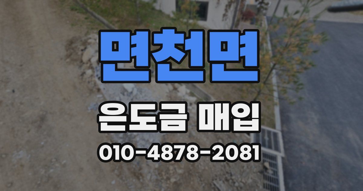 면천면 은도금 매입