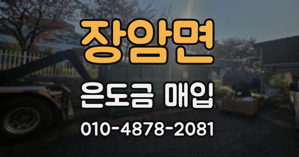 장암면 은도금 매입