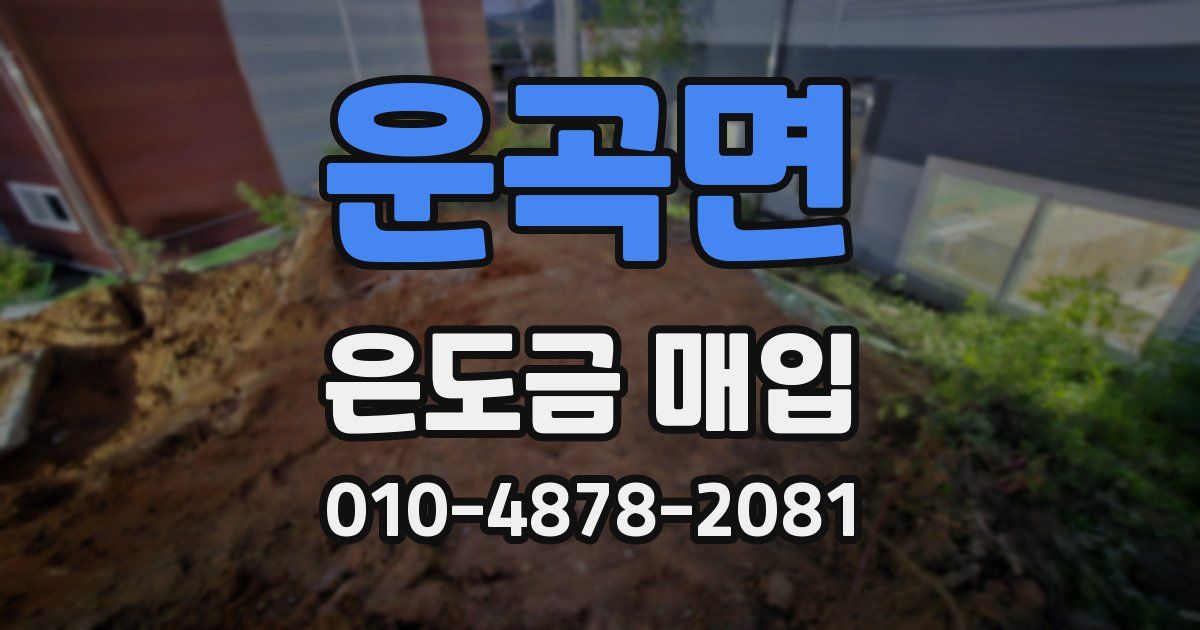 운곡면 은도금 매입