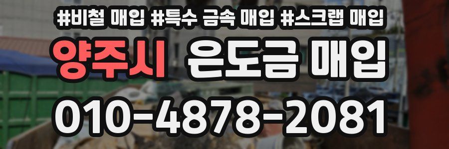 양주시 은도금 매입