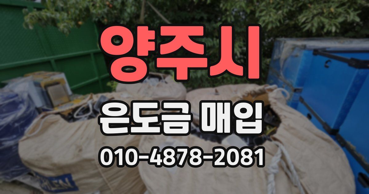 양주시 은도금 매입