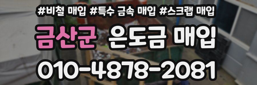 금산군 은도금 매입