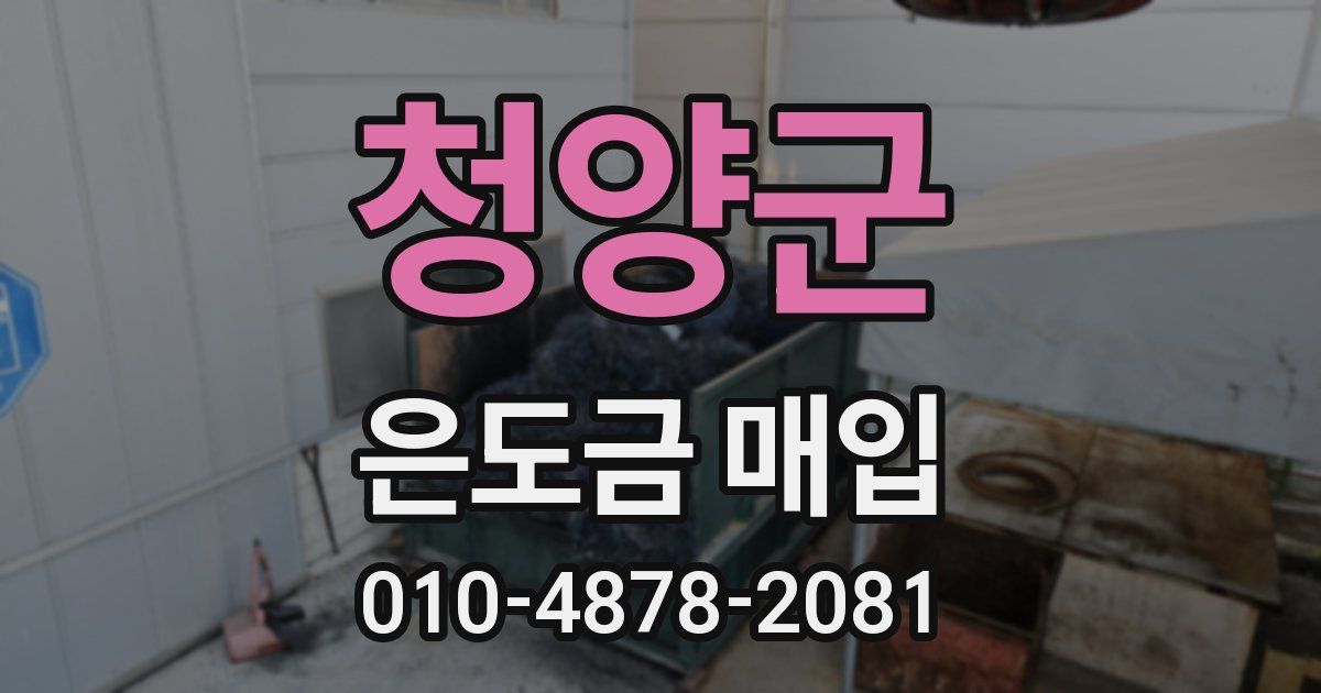 청양군 은도금 매입