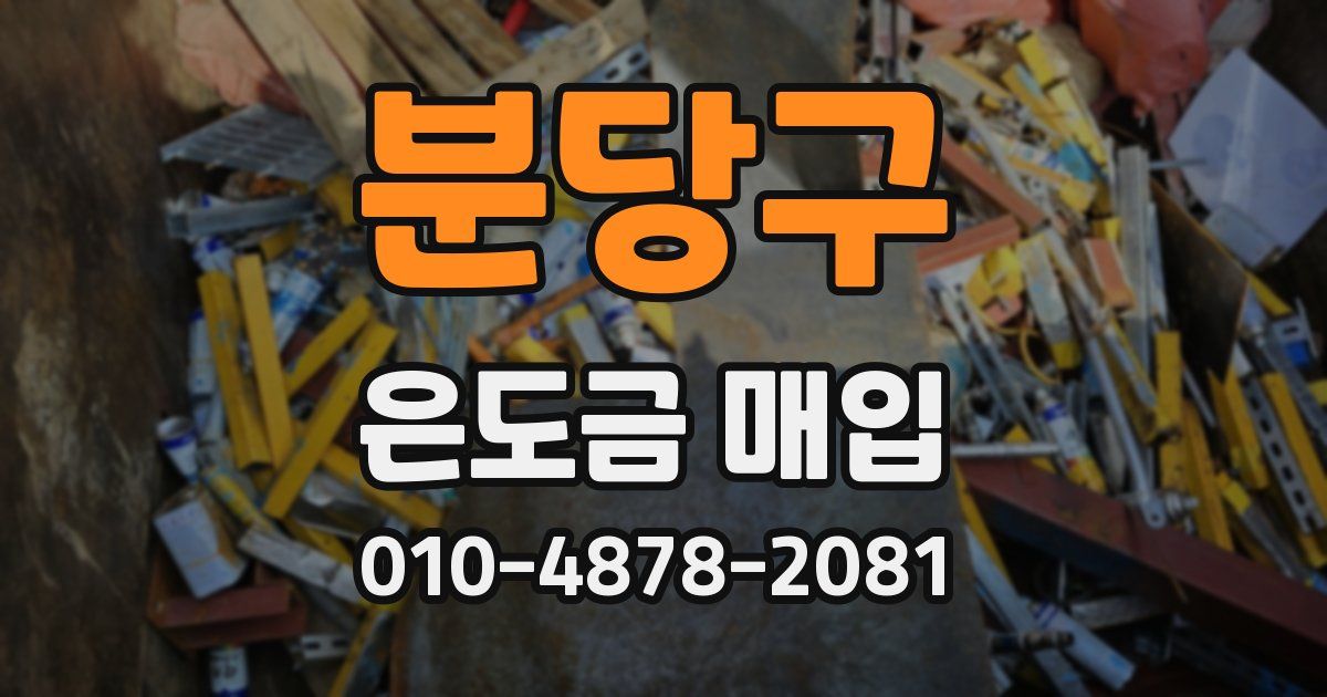 분당구 은도금 매입