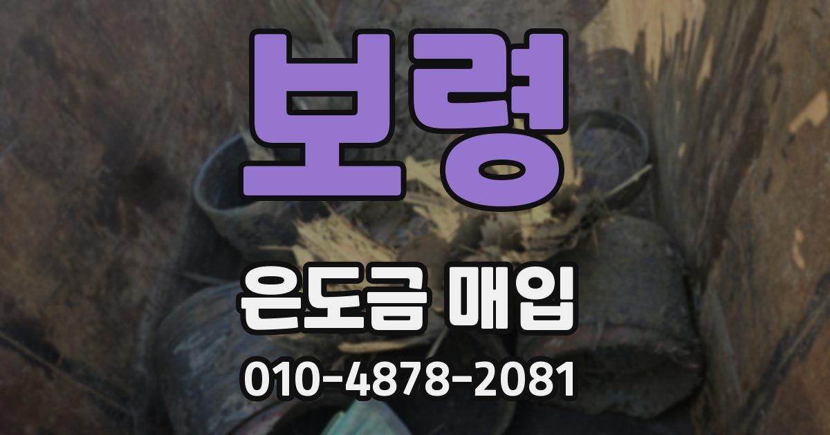 보령 은도금 매입