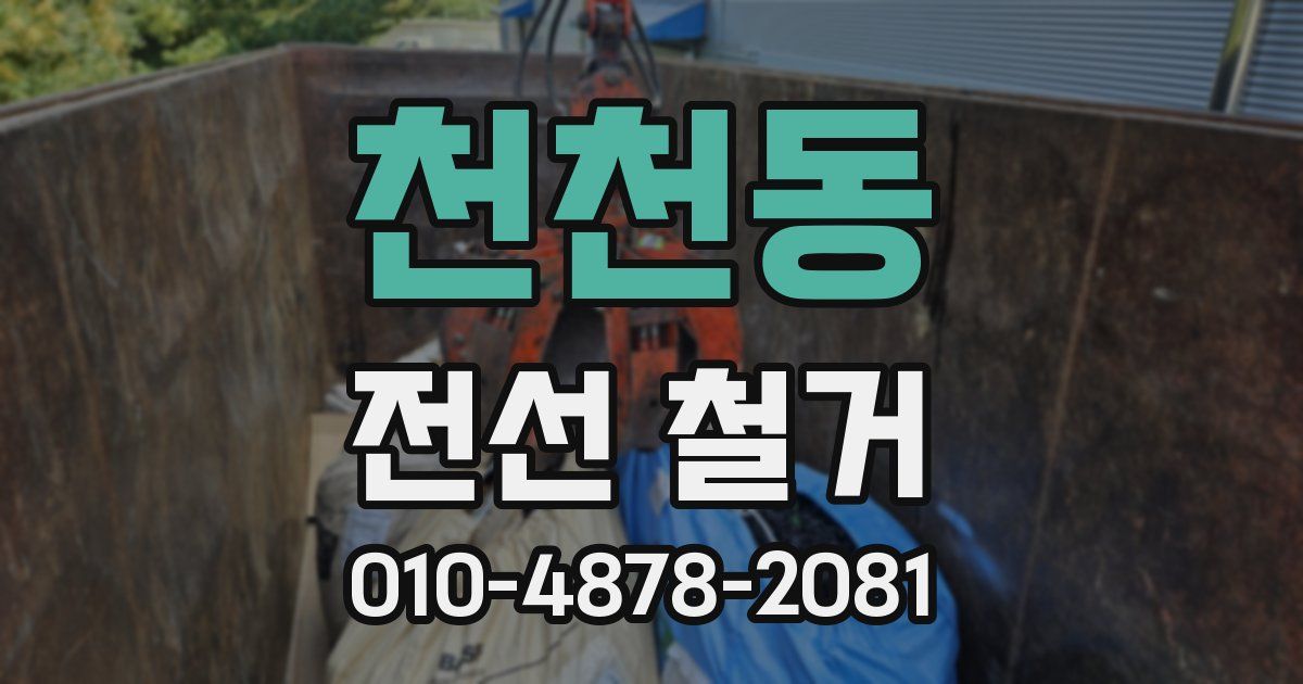 천천동 전선 철거