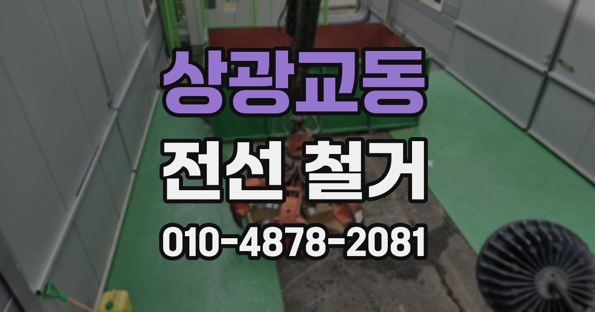 상광교동 전선 철거