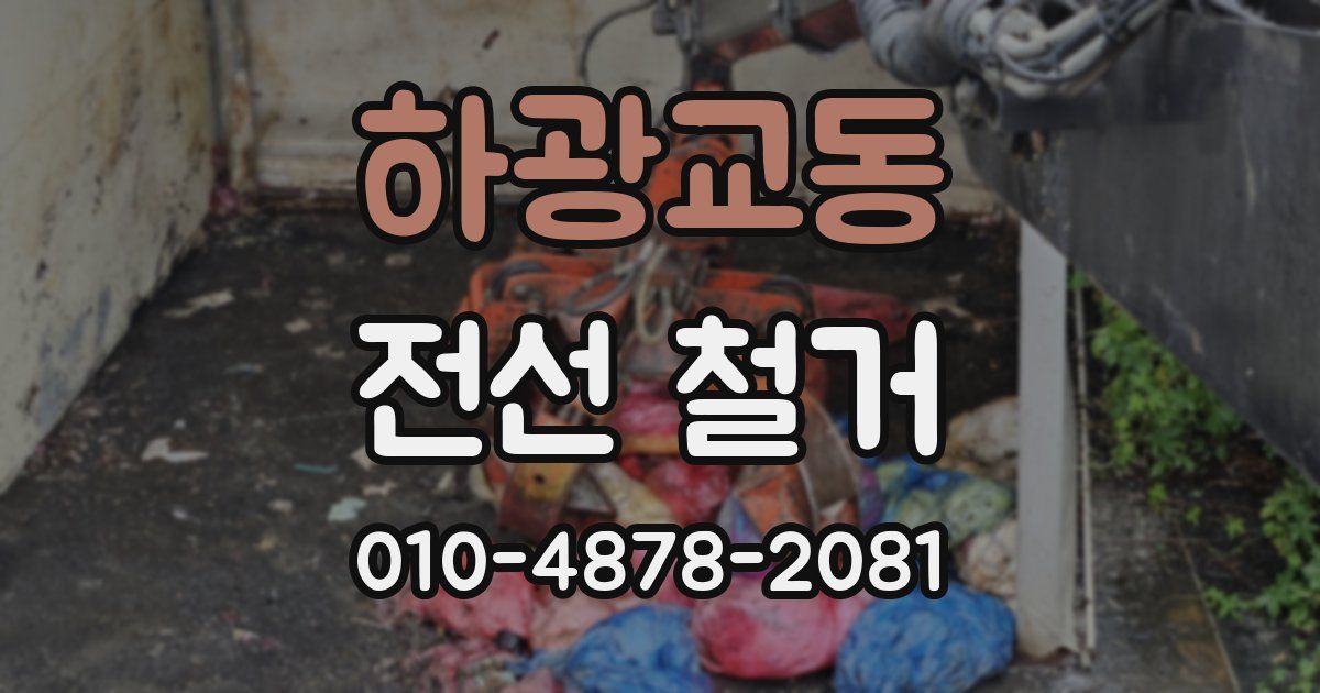하광교동 전선 철거