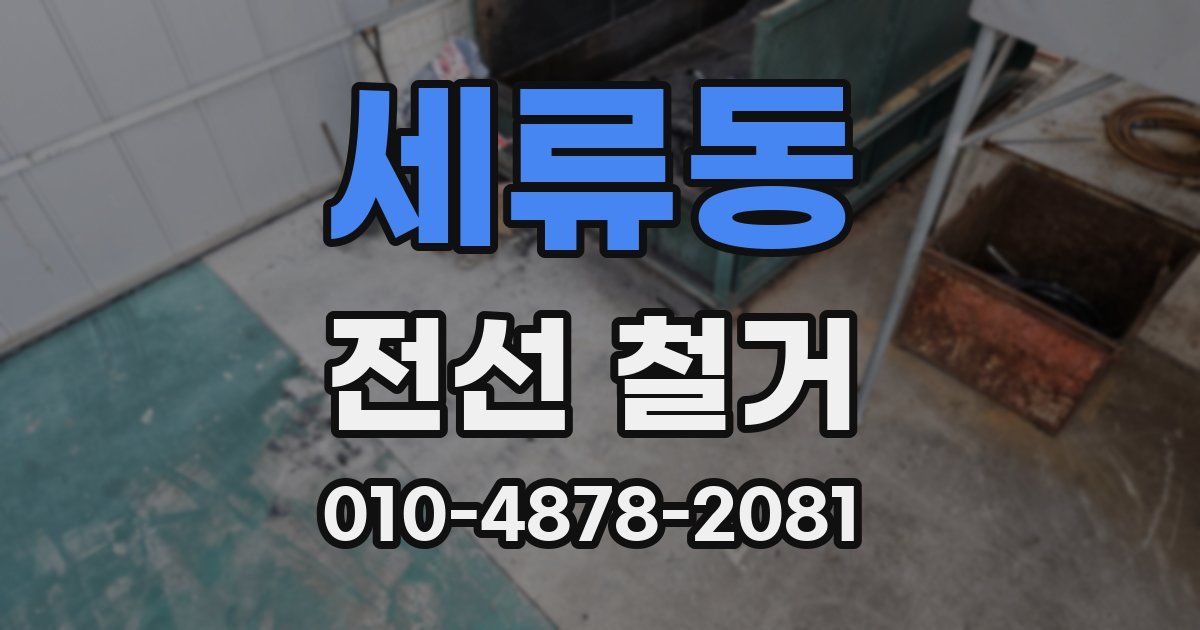 세류동 전선 철거