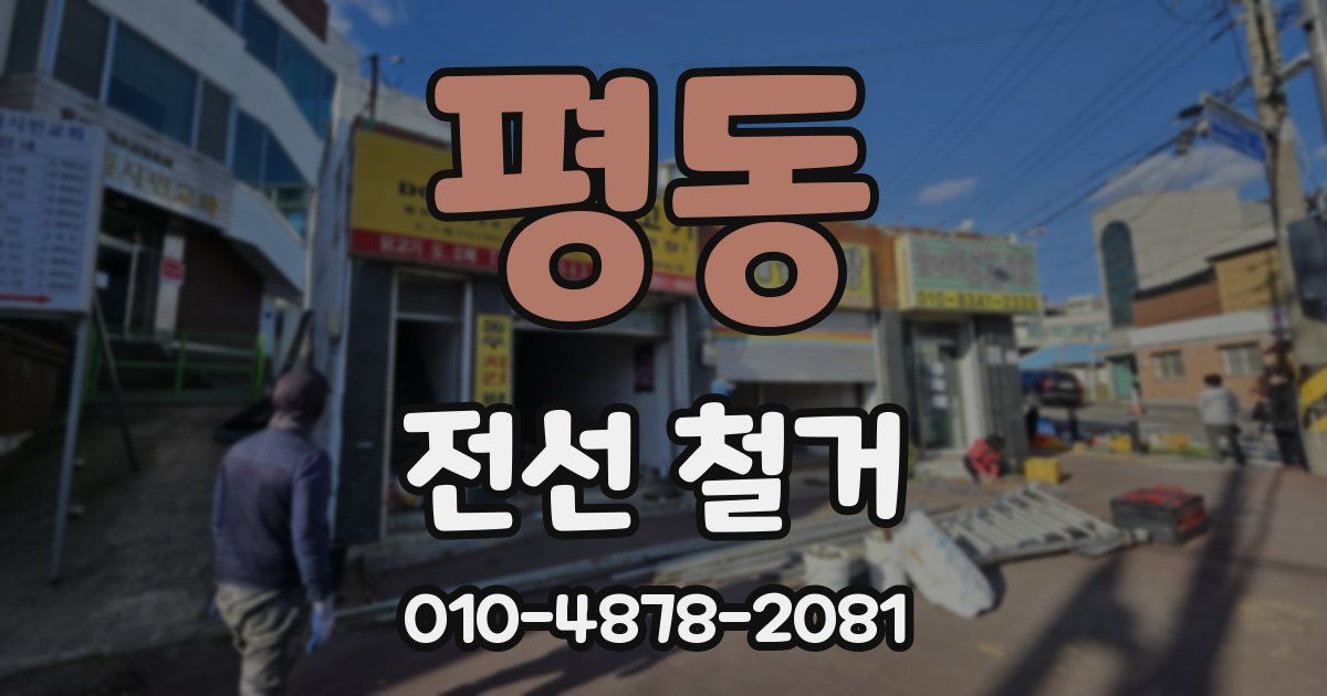 평동 전선 철거