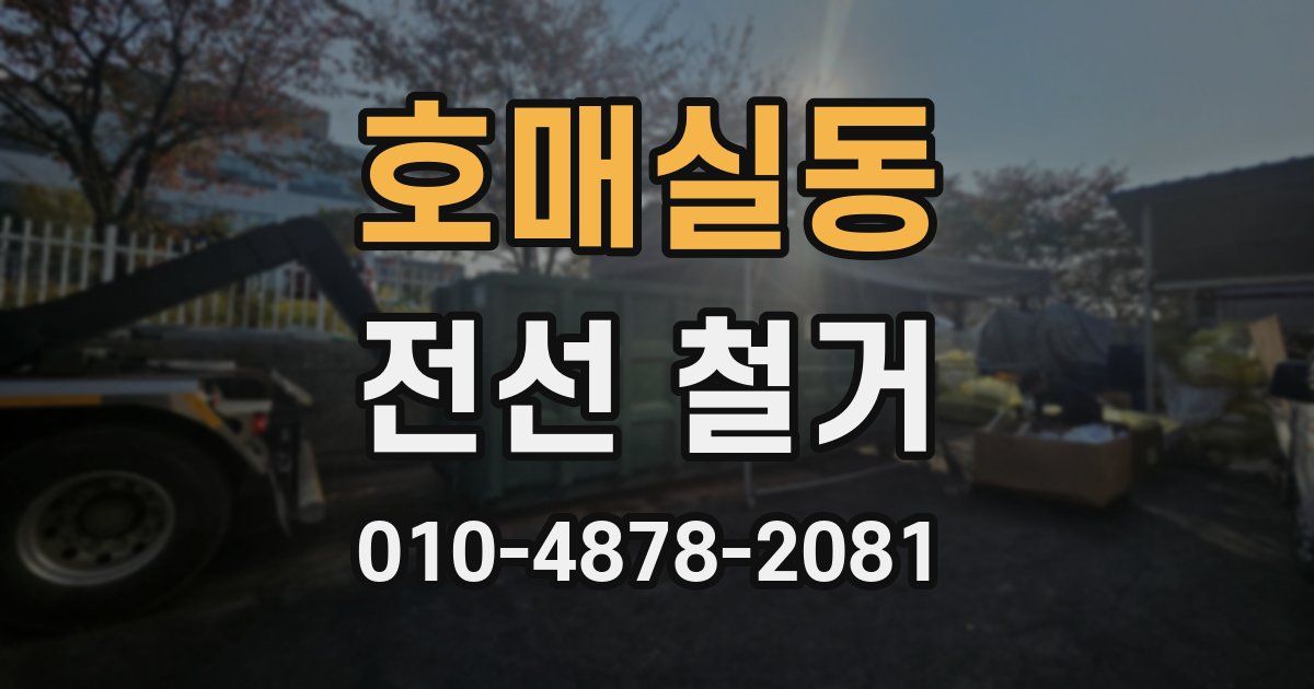 호매실동 전선 철거