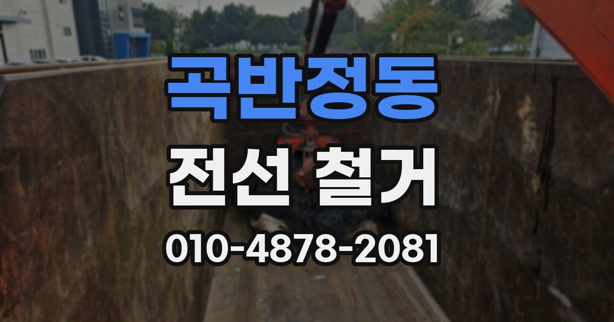 곡반정동 전선 철거