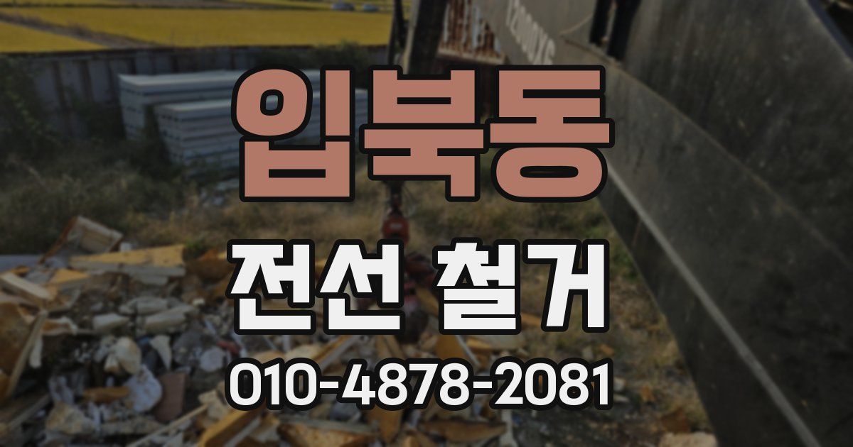 입북동 전선 철거