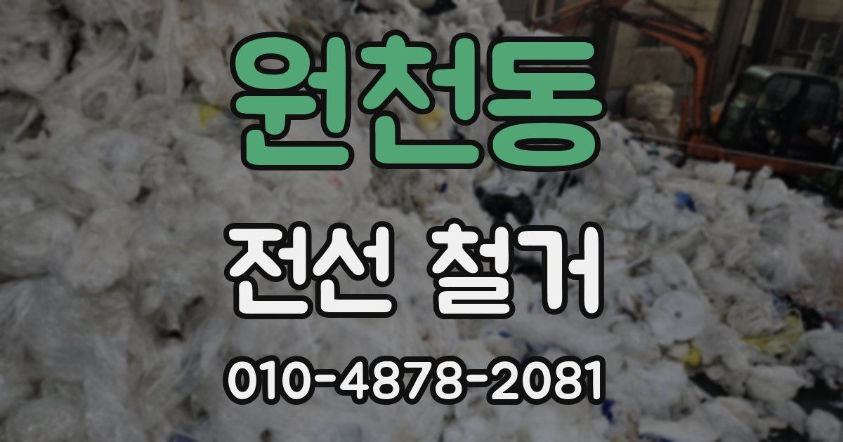 원천동 전선 철거