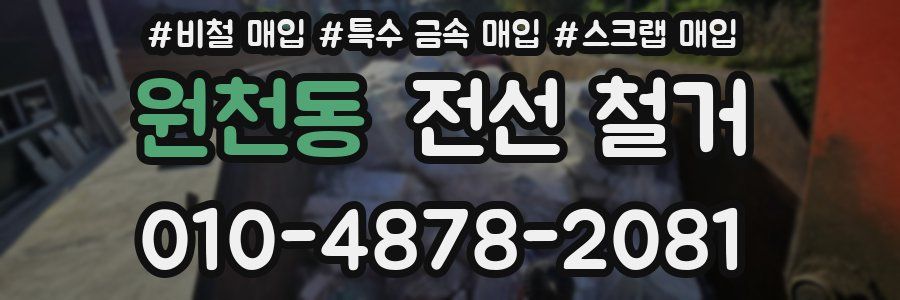원천동 전선 철거