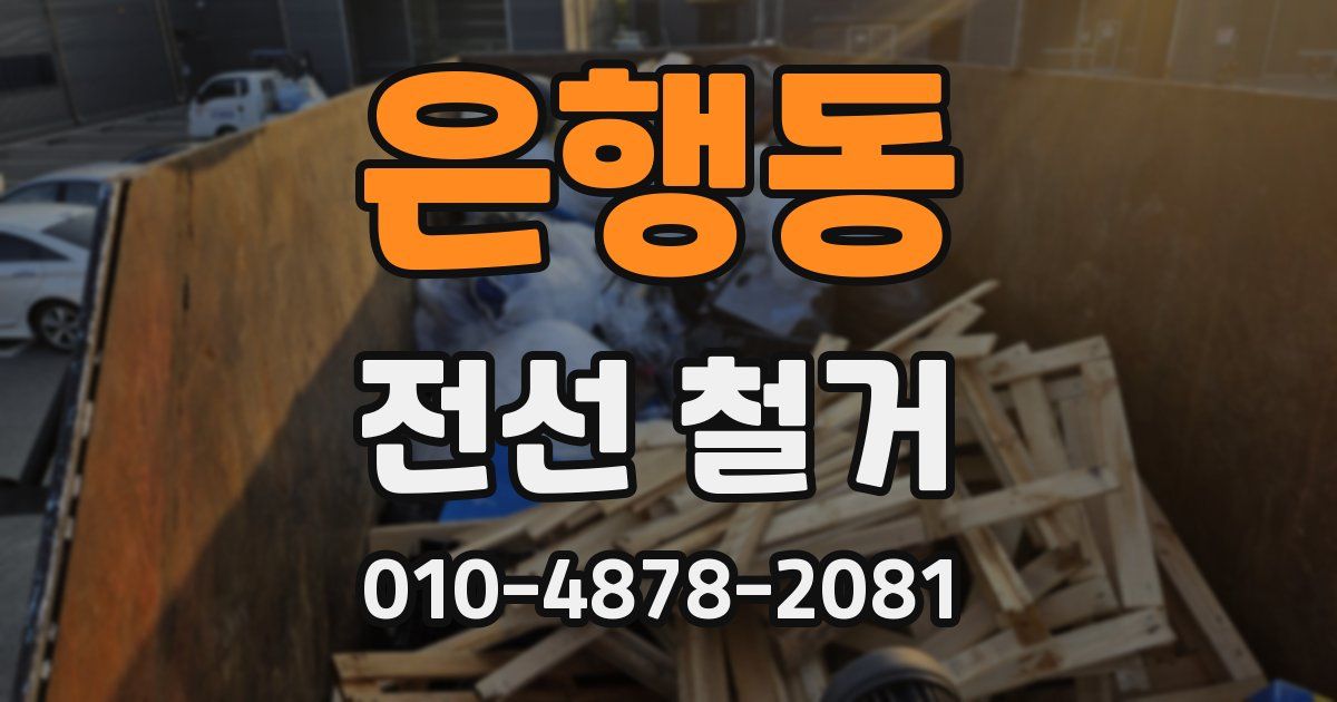 은행동 전선 철거