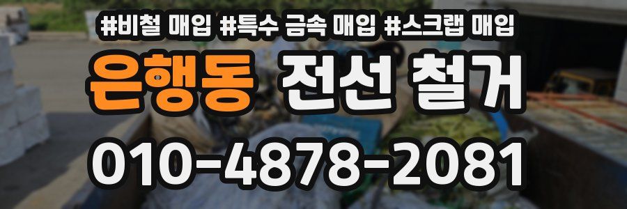 은행동 전선 철거