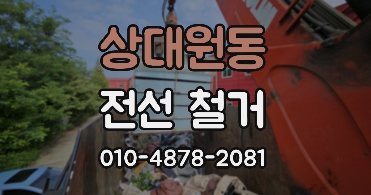 상대원동 전선 철거