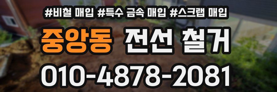 중앙동 전선 철거