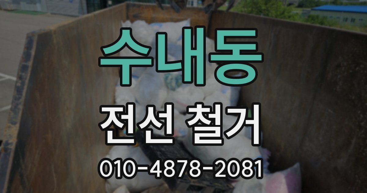 수내동 전선 철거