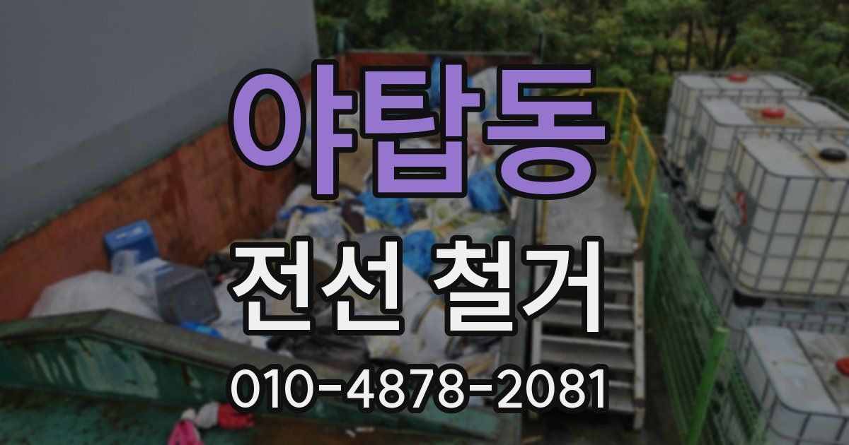 야탑동 전선 철거