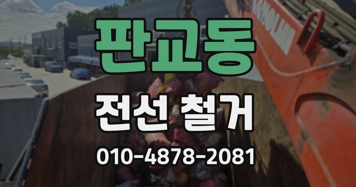 판교동 전선 철거