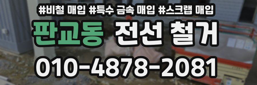판교동 전선 철거