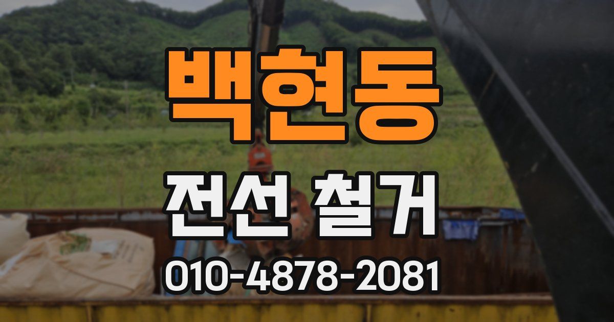 백현동 전선 철거
