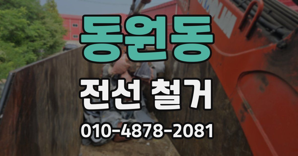 동원동 전선 철거