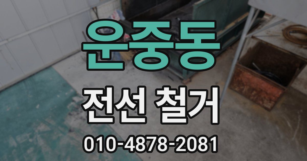 운중동 전선 철거