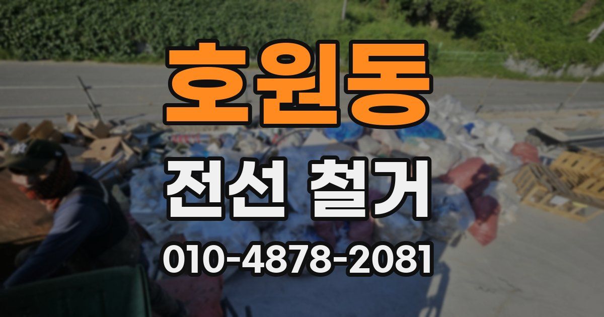 호원동 전선 철거
