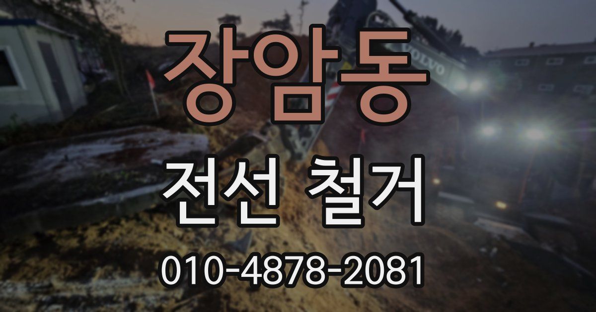 장암동 전선 철거