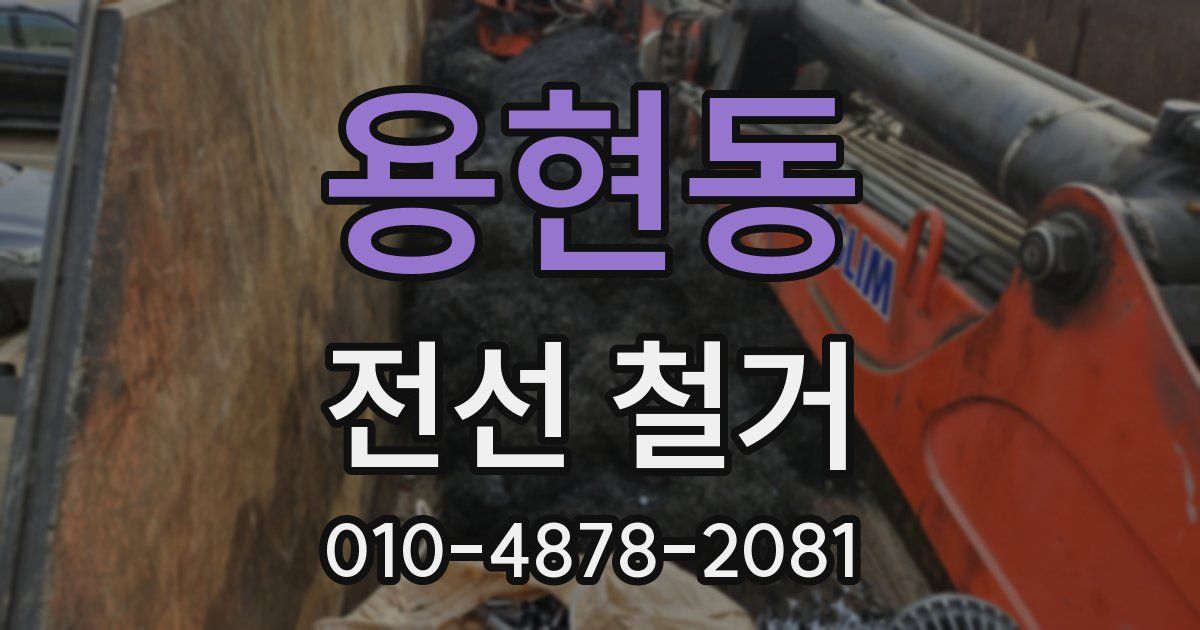 용현동 전선 철거