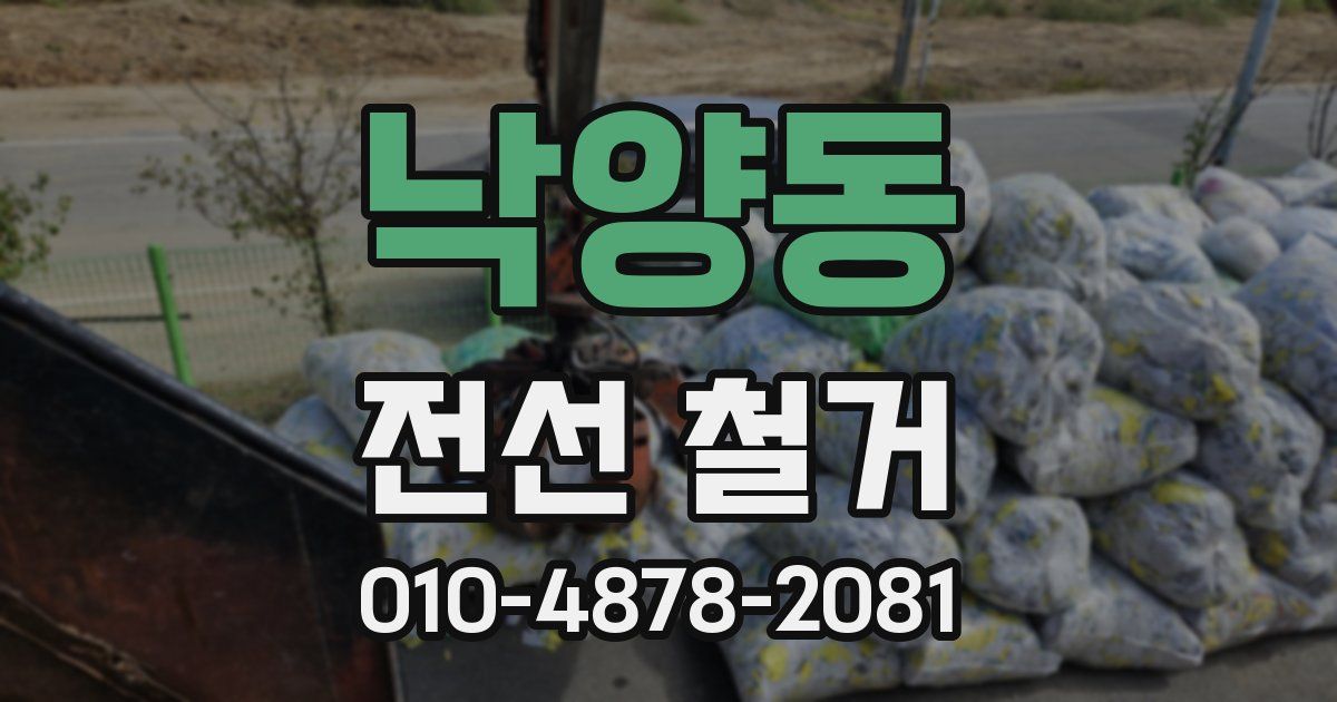 낙양동 전선 철거