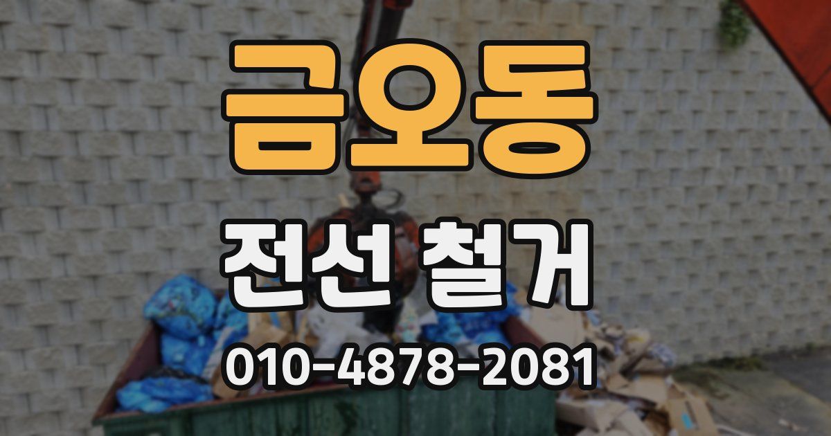 금오동 전선 철거