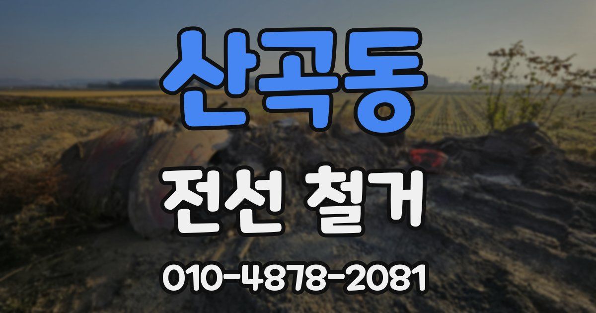 산곡동 전선 철거