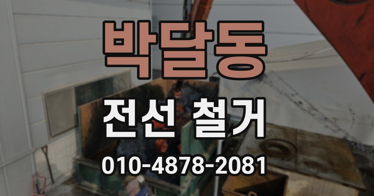 박달동 전선 철거