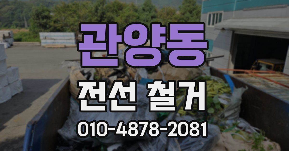 관양동 전선 철거