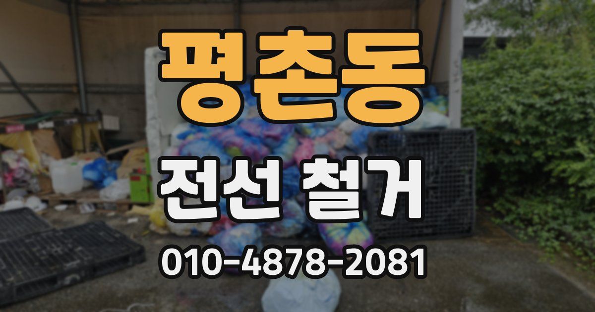 평촌동 전선 철거