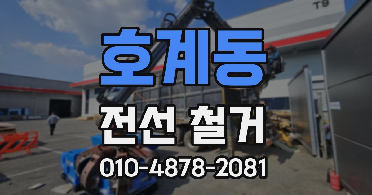 호계동 전선 철거