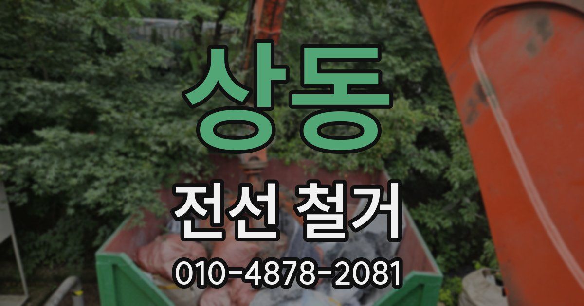 상동 전선 철거