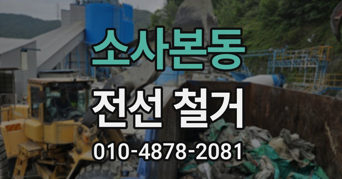 소사본동 전선 철거
