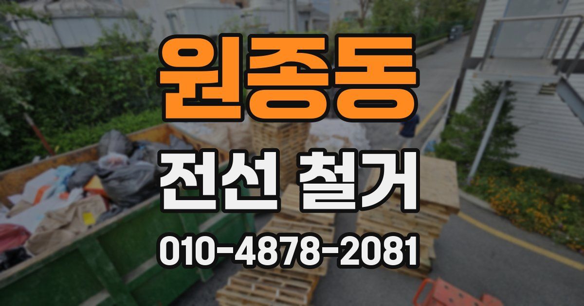 원종동 전선 철거