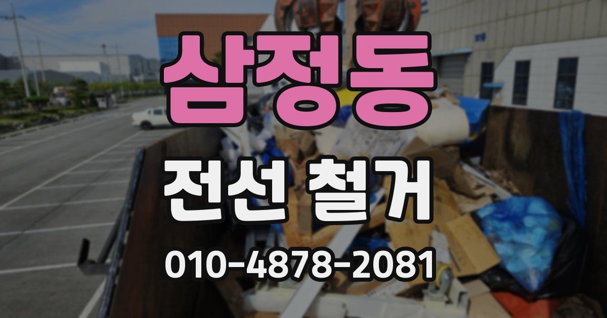 삼정동 전선 철거
