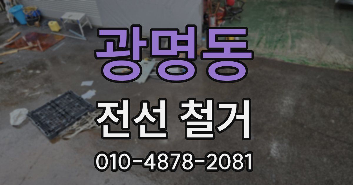 광명동 전선 철거