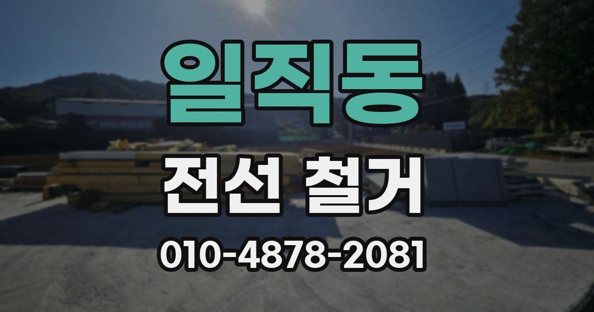 일직동 전선 철거