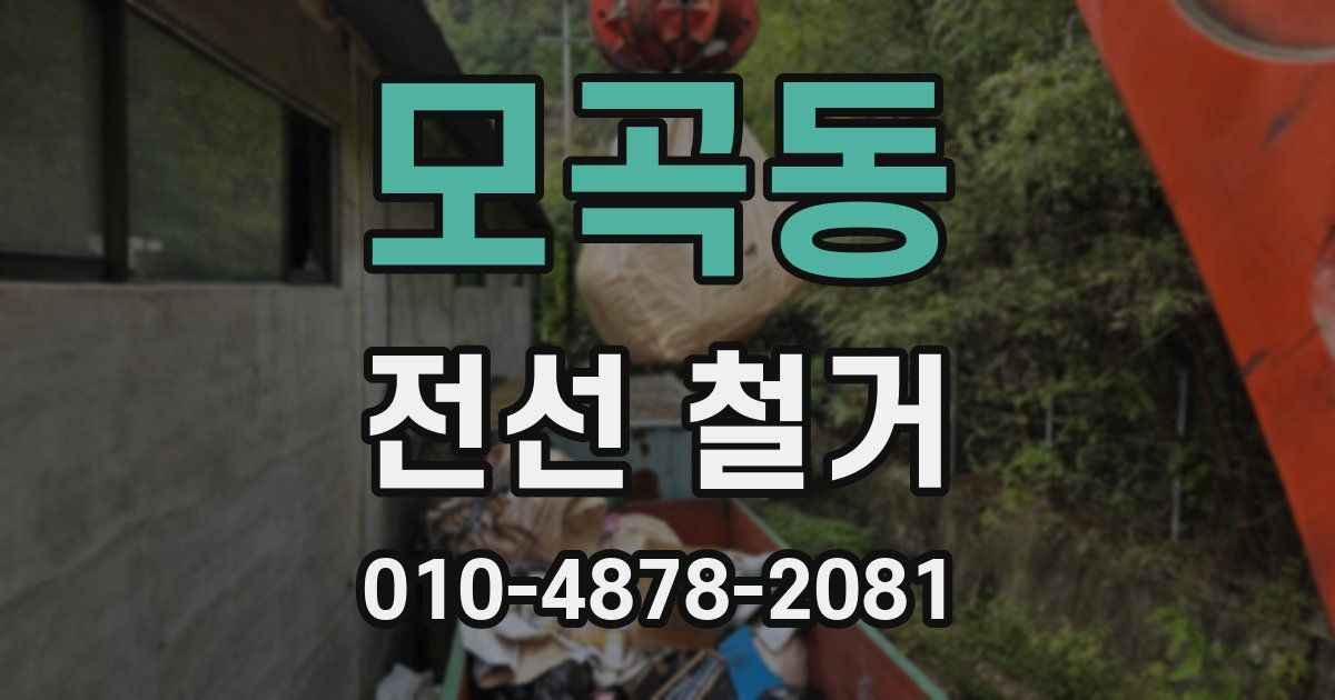 모곡동 전선 철거