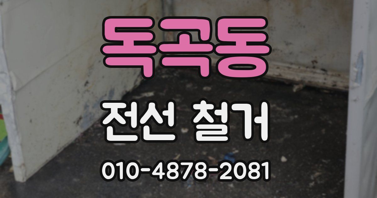 독곡동 전선 철거