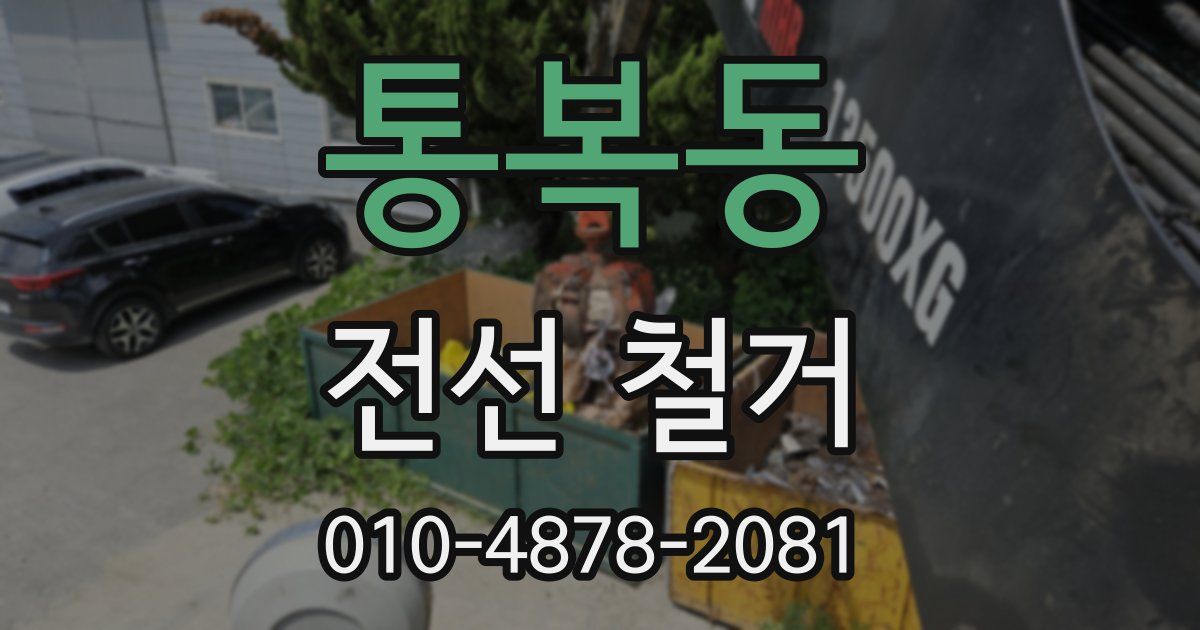 통복동 전선 철거